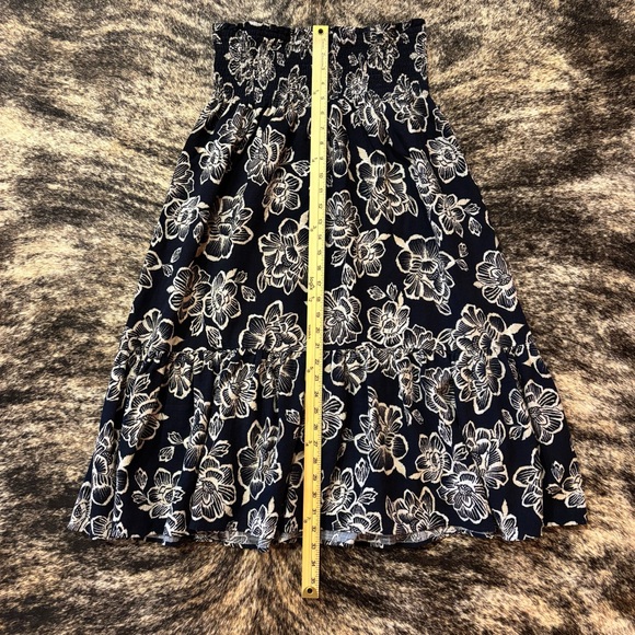 Women’s Nautica Smocked Printed Midi Skirt, Size Large, Cotton / Viscose Blend - Picture 13 of 14